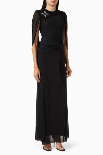Sitar Drape Cape Dress