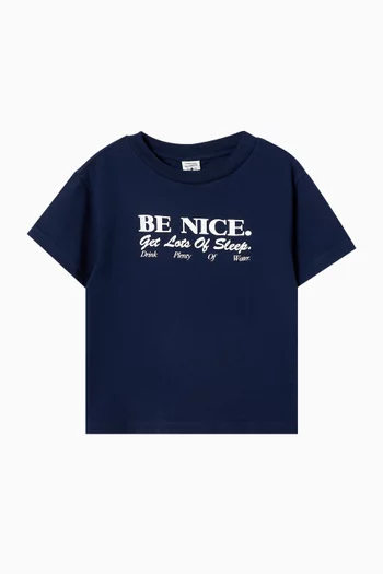 تي شيرت بطبعة Be Nice‏ قطن