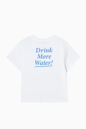 تي شيرت بعبارة Drink More Water