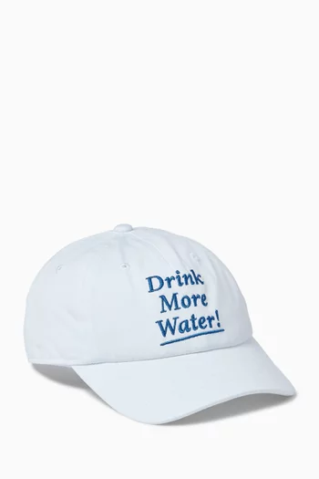 كاب بعبارة Drink More Water قطن تويل
