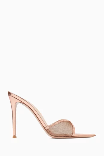 105 Mules in Metallic Leather