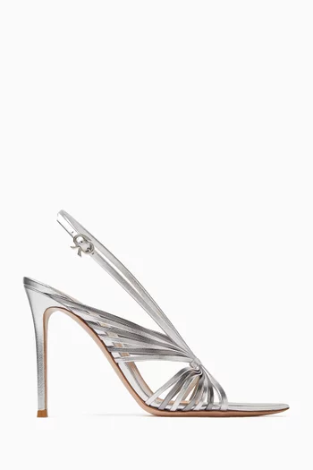 105 Sandals in Metallic Leather