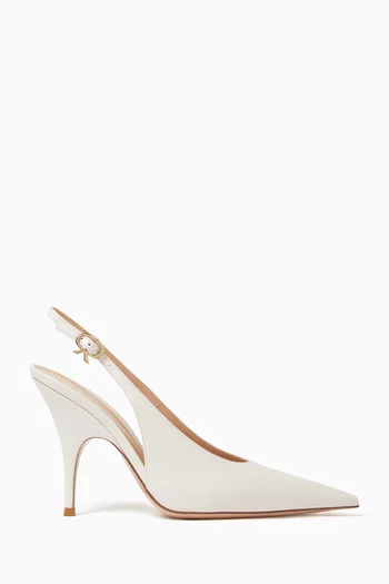 Sofia 95 Slingback Pumps in Leather