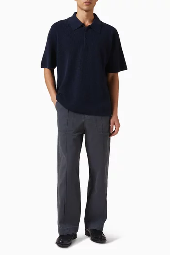 Superlight Waffle Stitch Polo T-shirt in Cashmere