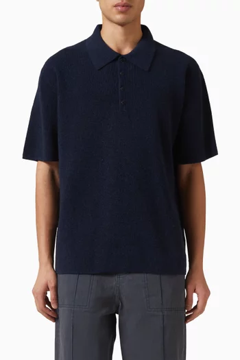 Superlight Waffle Stitch Polo T-shirt in Cashmere
