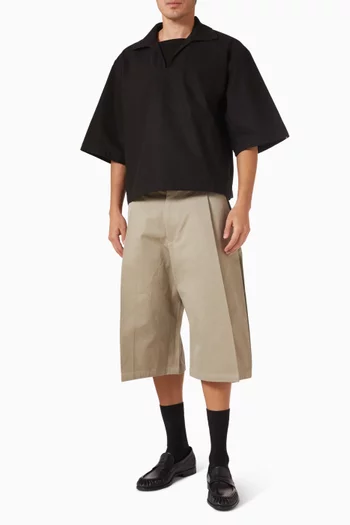 Football Box Polo Shirt in Cotton