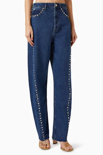 Tomy Embellished Jeans in Denim
