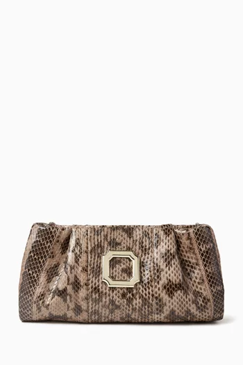 Small Vittoria 35 Clutch in Python Leather