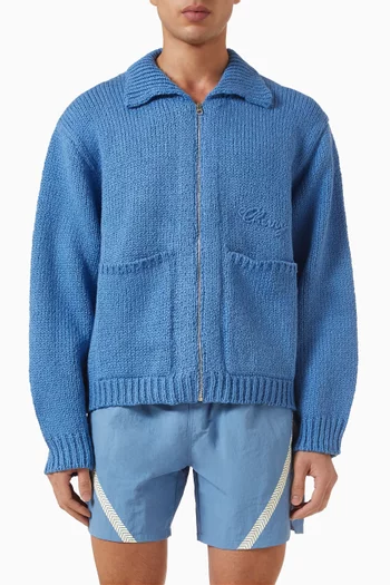 Zip Jacket in Cotton-knit