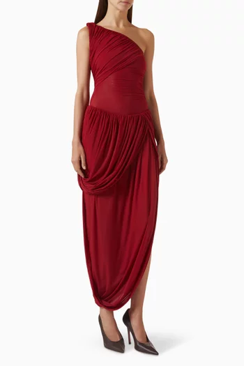 Getsemani Drape One-shoulder Dress