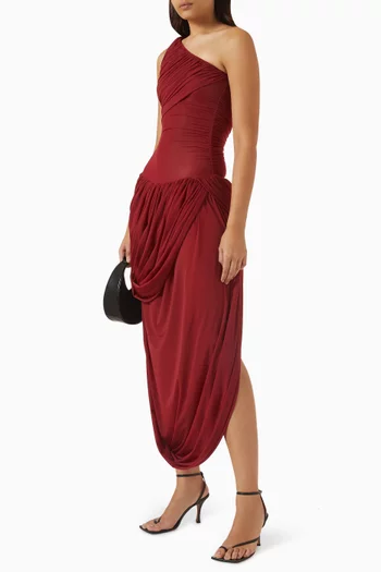 Getsemani Drape One-shoulder Dress