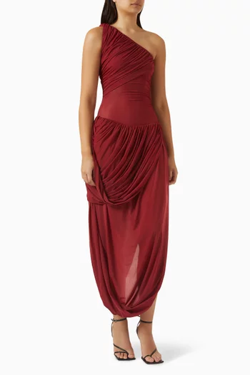 Getsemani Drape One-shoulder Dress