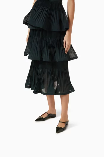 Maureen Flats in Python-embossed Leather