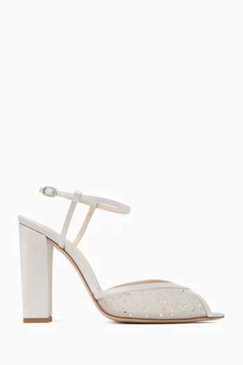Katy 105 Sandals in Mesh & Satin