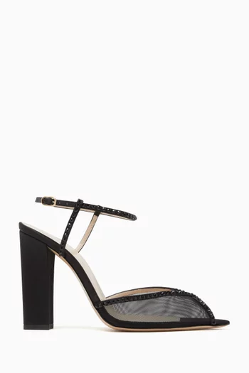 Katy 105 Sandals in Mesh & Satin
