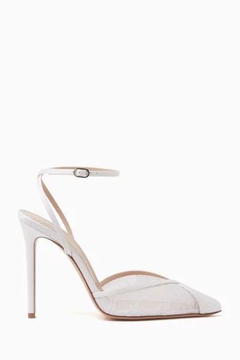 Lenny 105 Pumps in Lace & Satin