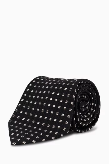 Micro Pattern Tie in Silk