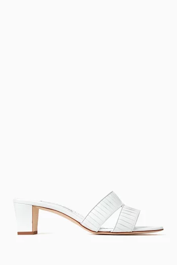 Lusinamu 50 Mule Sandals in Leather