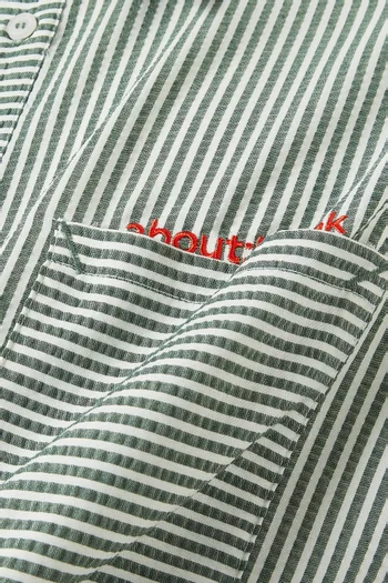 Seersucker Shirt in Linen-blend