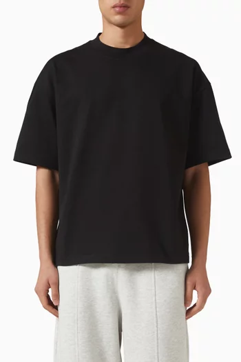 Mock Neck T-Shirt in Heavyweight Cotton