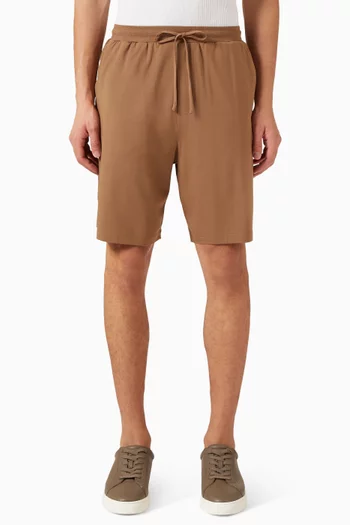 Drawstring-waist Shorts in Cotton Blend