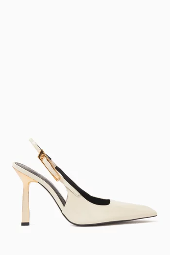 Boss Toe 105 Slingback Pumps in Patent Leather