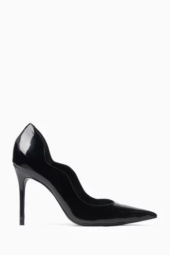 Scalloped 100 Pumps in Patent Leather