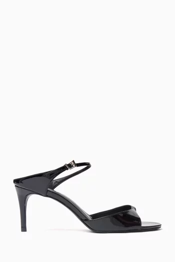 Open-toe 75 Mules in Patent Leather