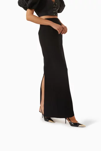 Metal Toe-cap 70 Slingback Pumps in Leather