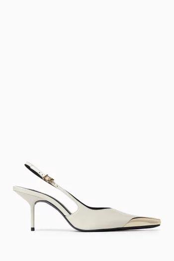 Metal Toe-cap 70 Slingback Pumps in Leather