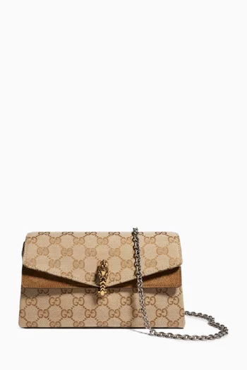 Dionysus Small Shoulder Bag in GG Canvas