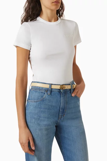 GG Marmont Thin Belt in Leather