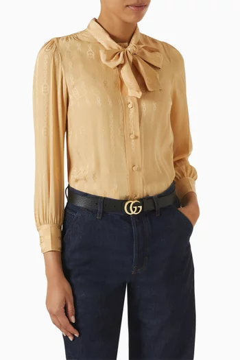 Reversible GG Marmont Belt in Leather