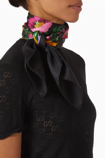 Flora GG Scarf in Silk