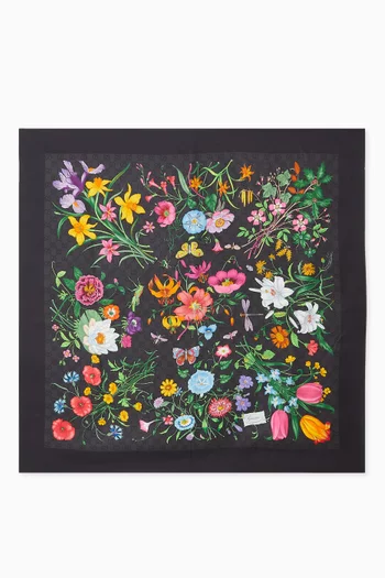 Flora GG Scarf in Silk