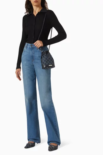Mini Bucket Bag in GG Denim