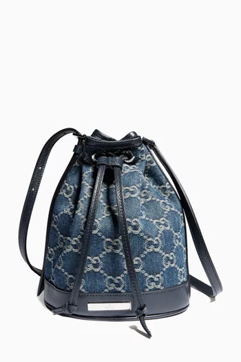 Mini Bucket Bag in GG Denim