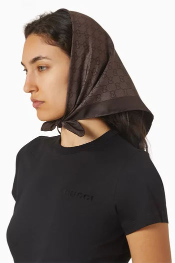 GG Jacquard Scarf in Silk