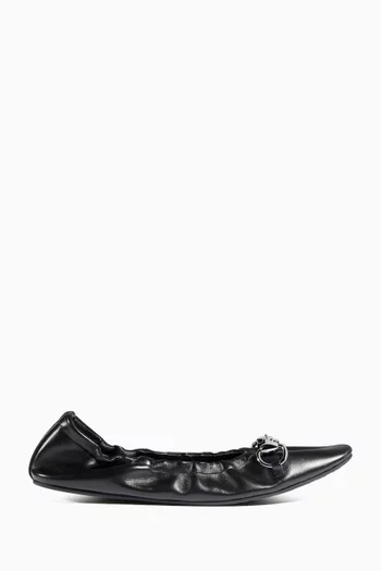 Ballerina Flats in Leather