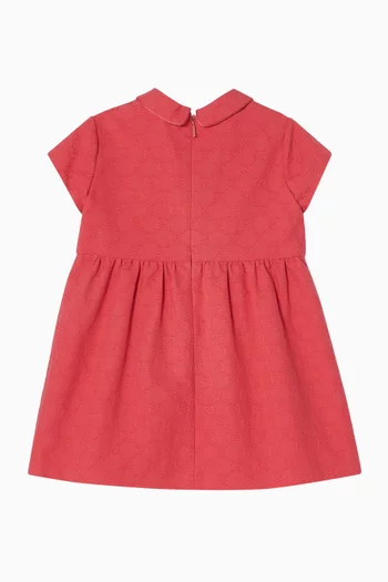 Textured GG Flared Dress in Cotton