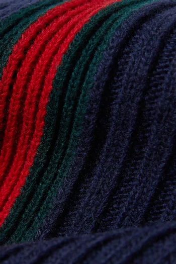 Ribbed Beanie in Wool