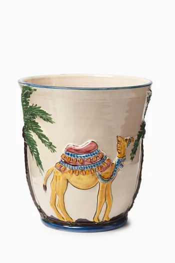 Sicilian Summer Hand-painted Vase in Ceramic
