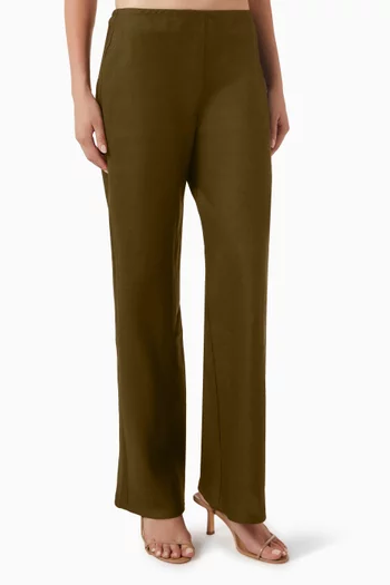 Gale Mid Rise Pants in Linen