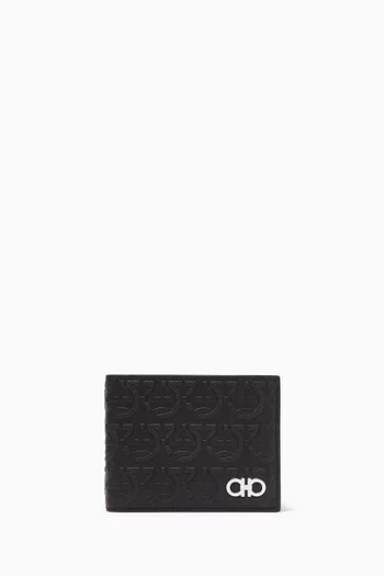 Gancini Wallet in Hammered Calfskin