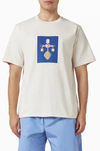 Compass-print T-shirt in Cotton-jersey