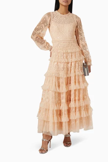 Blossom Frill Gown in Lace