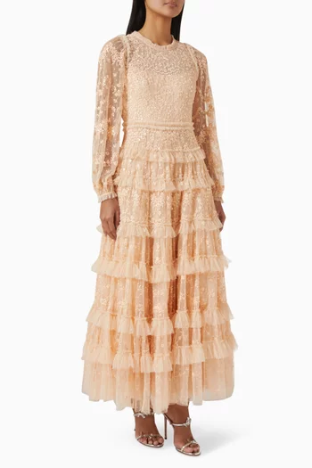 Blossom Frill Gown in Lace