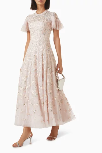 Floral Waltz Embroidered Gown
