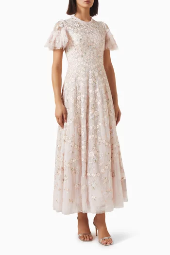 Floral Waltz Embroidered Gown