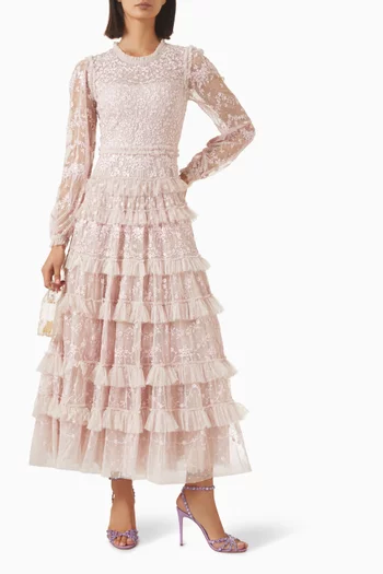 Blossom Embroidered Gown in Tulle